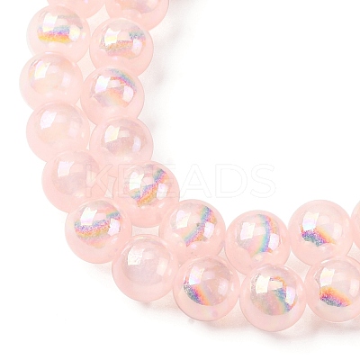Plating Natural Selenite Beads Strands G-G120-A01-01-02-1