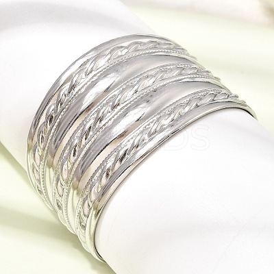 37.5MM 304 Stainless Steel Textured Multi-Strand Wide Cuff Bangles for Women SA-CBAB767-28P-1