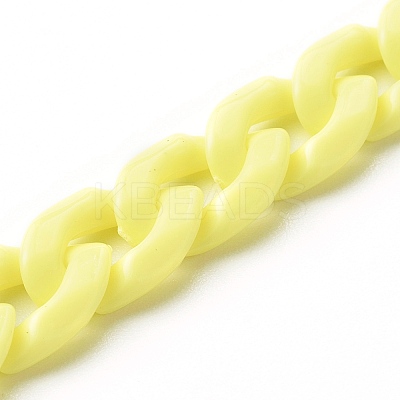 Opaque Acrylic Curb Chain Phone Case Chain HJEW-JM00512-03-1