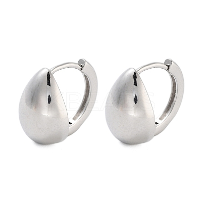 Rack Plating Teardrop Brass Hoop Earrings EJEW-N055-48P-RS-1
