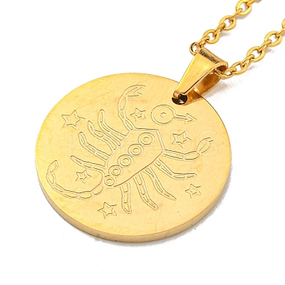 Constellation Pendant Necklaces LS-NJEW-S422-04G-08-1