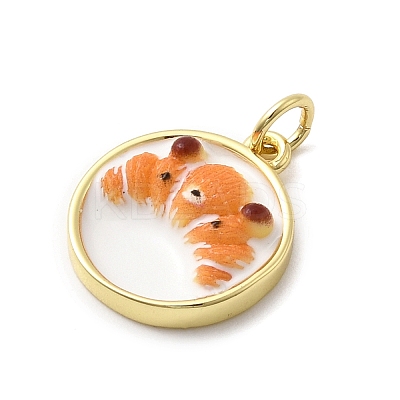 Brass Enamel Pendants KK-A278-02B-G-1