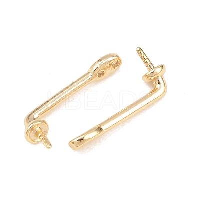 Brass Stud Earring Findings KK-C163-04G-1