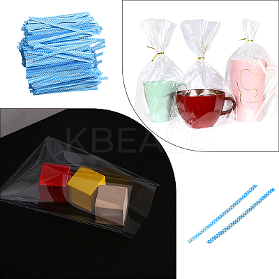 500Pcs Polka Dot PET Plastic Wire Twist Ties FIND-WH20005-40A-1