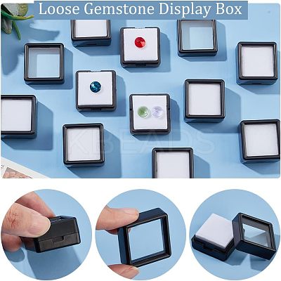 Plastic Loose Diamond Display Boxes CON-WH0087-55A-1