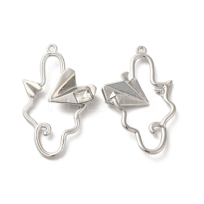 Glass Paper Plane Pendant PALLOY-K001-075P-1