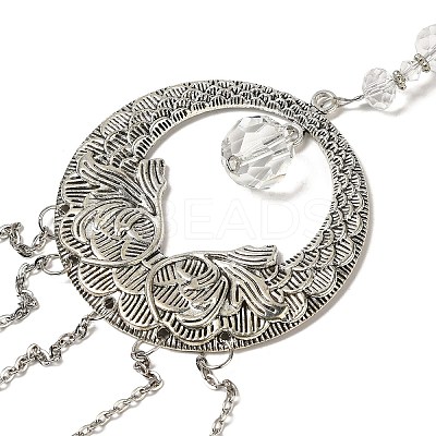 Ring Iron Hollow Big Pendant Decorations LS-DJEW-PW0007-06-1