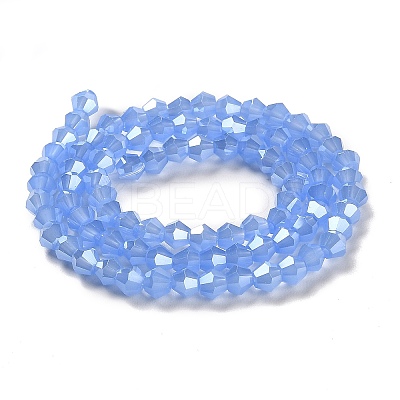 Imitation Jade Electroplate Glass Beads Strands LS-EGLA-F029-J4mm-A04-1
