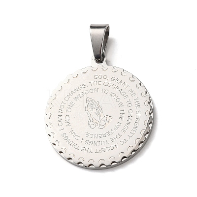 304 Stainless Steel Pendants STAS-O120-04P-01-1