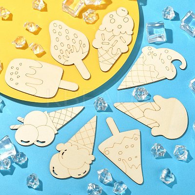 Unfinished Wood Ice Cream Cutouts WOOD-CJC0008-1