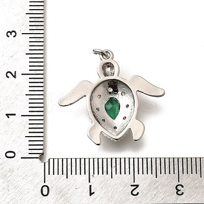 Brass Micro Pave Cubic Zirconia Pendants KK-B128-01P-1
