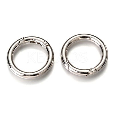 Zinc Alloy Spring Gate Rings PALLOY-C100-01P-02-1