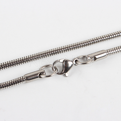 Tarnish Resistant 304 Stainless Steel Snake Chain Necklace Making STAS-P045-29P-1
