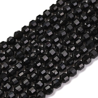 Natural Obsidian Beads Strands G-A260-A22-01-1