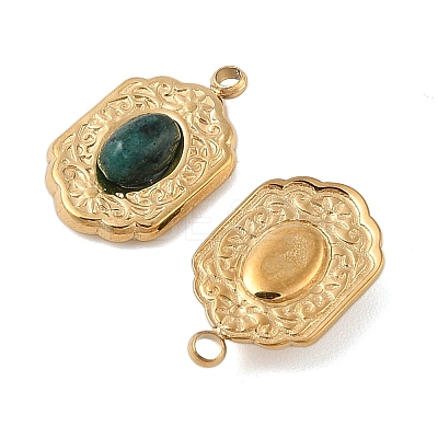 Natural Green Spot Jasper Pendants STAS-P380-23G-02-1