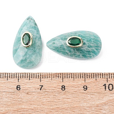 Natural Amazonite Pendants G-P586-01G-11-1