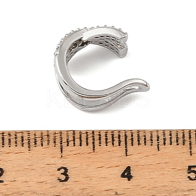 Brass Rhinestone Cuff Errings LS-RB-Z001-03P-1