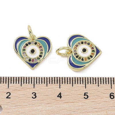 Real 18K Gold Plated Brass Micro Pave Cubic Zirconia Pendants KK-L209-072G-08-1