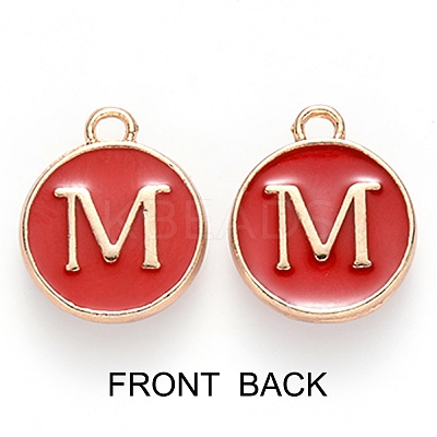 Golden Plated Enamel Alloy Charms ENAM-SZ0001-26C-M-1
