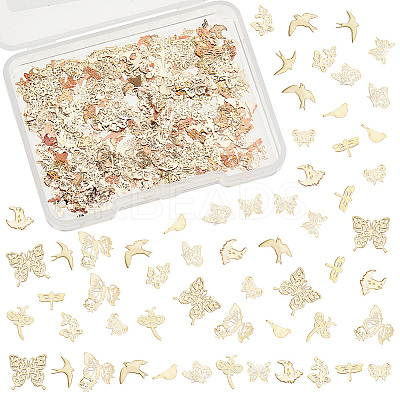 360Pcs 12 Style Brass Cabochons MRMJ-OC0003-25-1