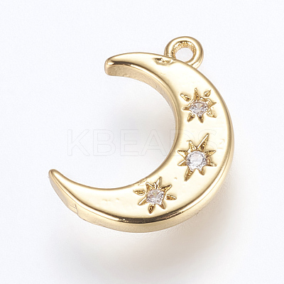 Brass Charms X-ZIRC-G116-06G-1