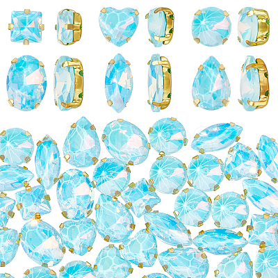 106pcs 6 Style Sew On Rhinestone FIND-OC0004-09F-1