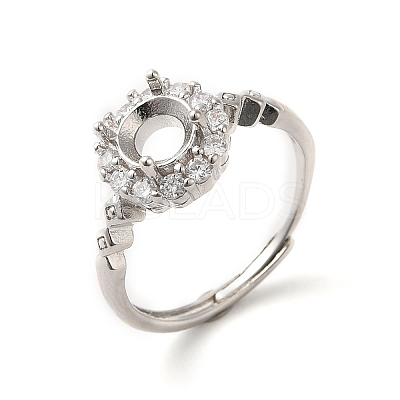 Adjustable Alloy Pad Ring Settings KK-C022-01D-P-1