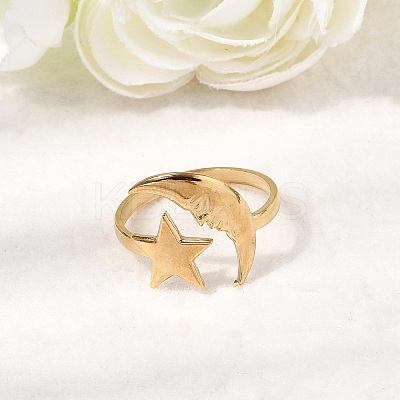 304 Stainless Steel Cuff Open Rings RJEW-H265-03G-1