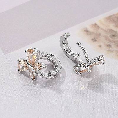 Brass Hoop Earrings EJEW-R016-10P-01-1