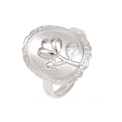 304 Stainless Steel Cuff Open Rings for Women RJEW-A102-05P-1