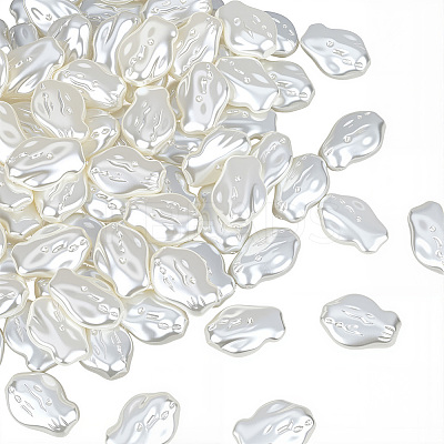 100Pcs ABS Plastic Imitation Pearl Beads OACR-LT0001-05-1