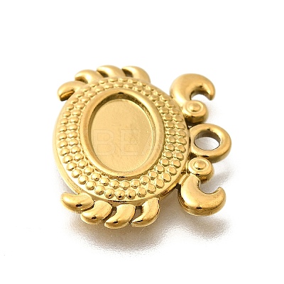 304 Stainless Steel Pendant Cabochon Settings STAS-E545-04C-G-1