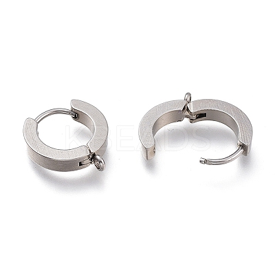 Tarnish Resistant 304 Stainless Steel Huggie Hoop Earrings Findings LS-STAS-I167-01A-P-1