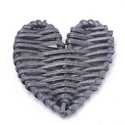 Handmade Spray Painted Reed Cane/Rattan Woven Beads LS-WOVE-N007-06A-1