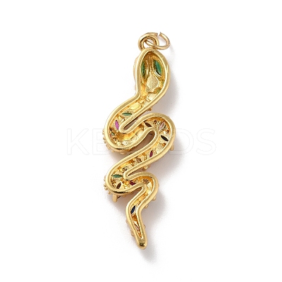 Rack Plating Brass Micro Pave Cubic Zirconia Pendants KK-A160-12G-1