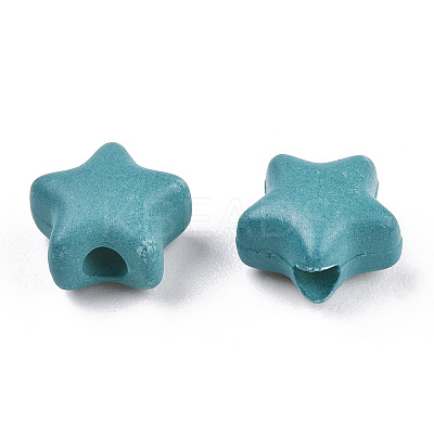 Spray Painted Acrylic Beads MACR-S373-45-O08-1
