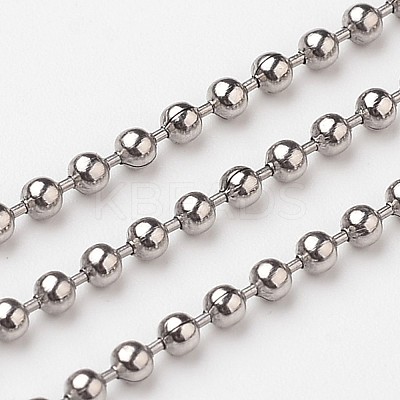 Tarnish Resistant 304 Stainless Steel Ball Chains CHS-L015-02-1