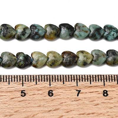 Natural African Turquoise(Jasper) Beads Strands G-P575-C18-6mm-1