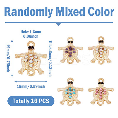 16Pcs Alloy Rhinestone Connector Charms ALRI-TA0001-37-1