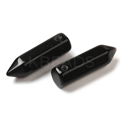 Natural Obsidian Pointed Pendants G-C158-05H-1