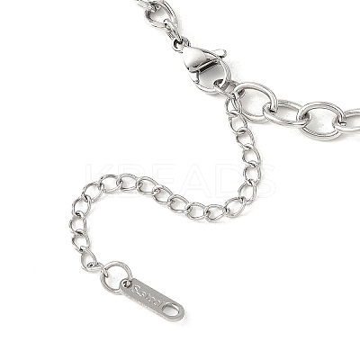 304 Stainless Steel Curb Chain Cable Chain Necklaces NJEW-JN05577-1