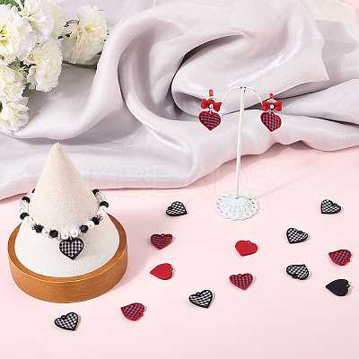 16Pcs 2 Colors Spary Painted Alloy Polyester Pendants FIND-SC0016-84-1