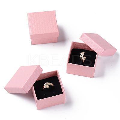 Square Cardboard Ring Boxes LS-X1-CBOX-S020-02-1