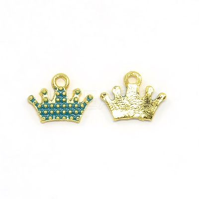 Nickel Free Golden Tone Alloy Enamel Pendants ENAM-J443-04G-NF-1