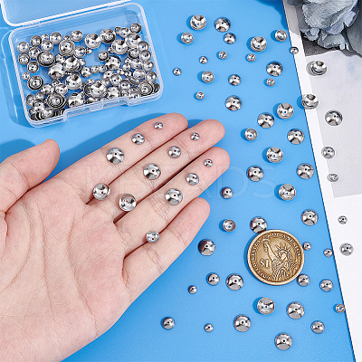 304 Stainless Steel Bead Caps STAS-UN0061-25-1