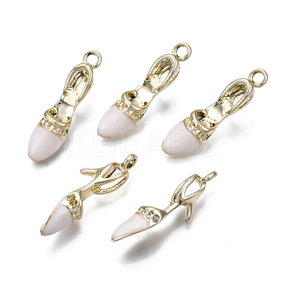 Rack Plating Alloy Enamel Pendant Rhinestone Settings ENAM-T011-133A-1