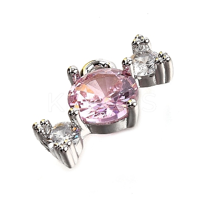 Brass Pave Cubic Zirconia Charms KK-C096-02P-1