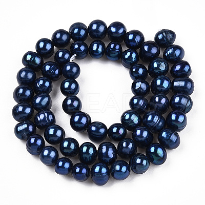 Natural Cultured Freshwater Pearl Beads Strands PEAR-N013-07E-1