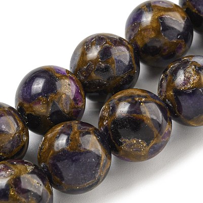 Synthetic Gold Clinquant Stone Beads Strands G-P549-A01-03E-1