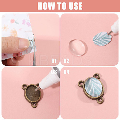80Pcs Zinc Alloy Connector Cabochon Settings FIND-CA0011-28-1